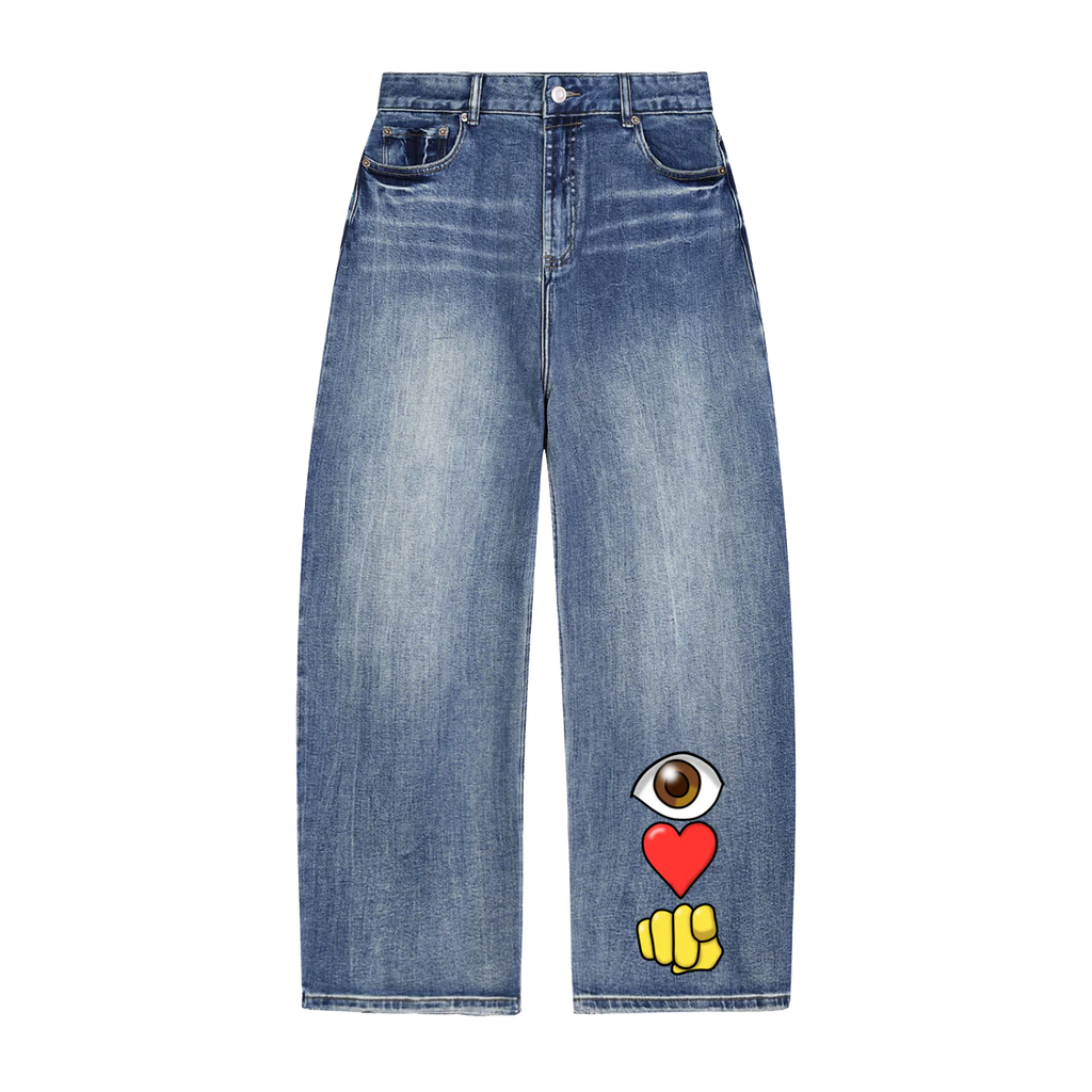 EYE LOVE YOU Heavyweight Denim Jeans