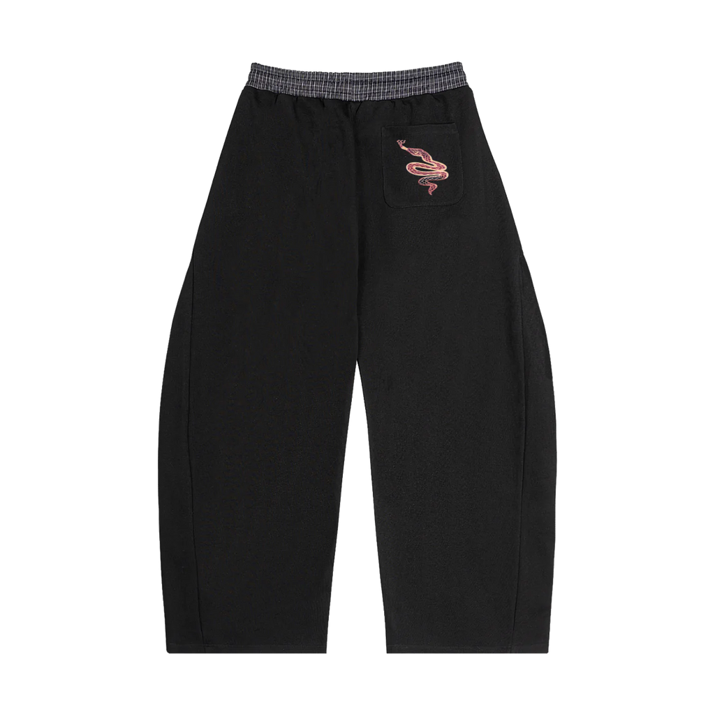 H.A.F Plaid Waistband Barrel Sweatpants