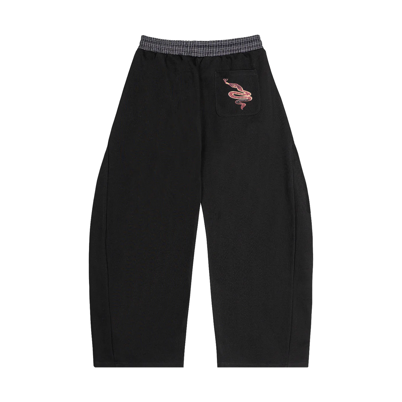 H.A.F Plaid Waistband Barrel Sweatpants